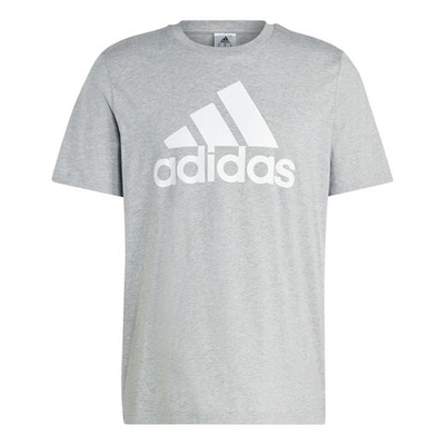 Мужское теннисное поло adidas Essentials Single Jersey Big Logo T-Shirt Men - Lightgrey, White