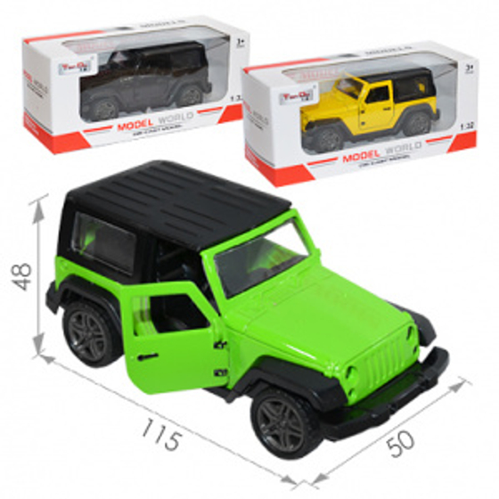 Метал. транспорт 12см ДЖИП WRANGLER JK 2007  откр.двери  арт.1398630