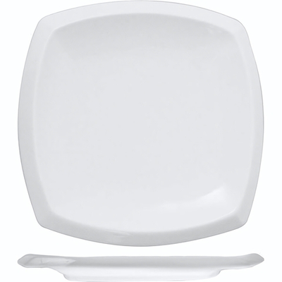 Блюдо «Кунстверк» квадратное;фарфор;,H=35,L=330,B=330мм;белый (Цвет: белый)