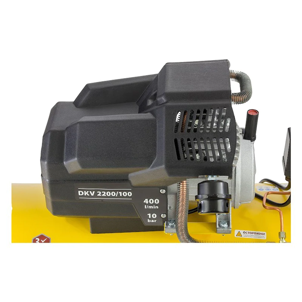 DENZEL X-PRO DKV2200/100 компрессор воздушный 2.2 квт, 400 л/мин, 100 л 58079