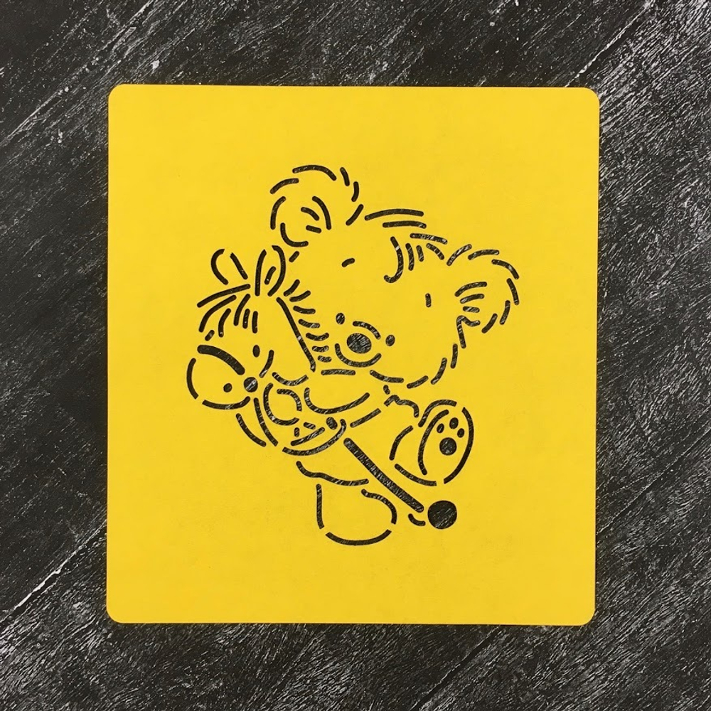 Мишка на лошадке №1