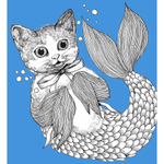 Раскраска Контэнт-Канц, 215*245 мм, лам. картон, soft-touch, выб-лак, конгрев, 48 л., цвет. внутр. блок, "Вселенная Юкко Хигучи. Мяуморфозы"