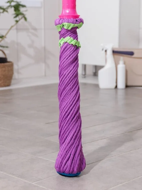 Швабра для мытья пола с отжимом Доляна, насадка из микрофибры 80 гр, стальная ручка 119 см, цвет МИКС