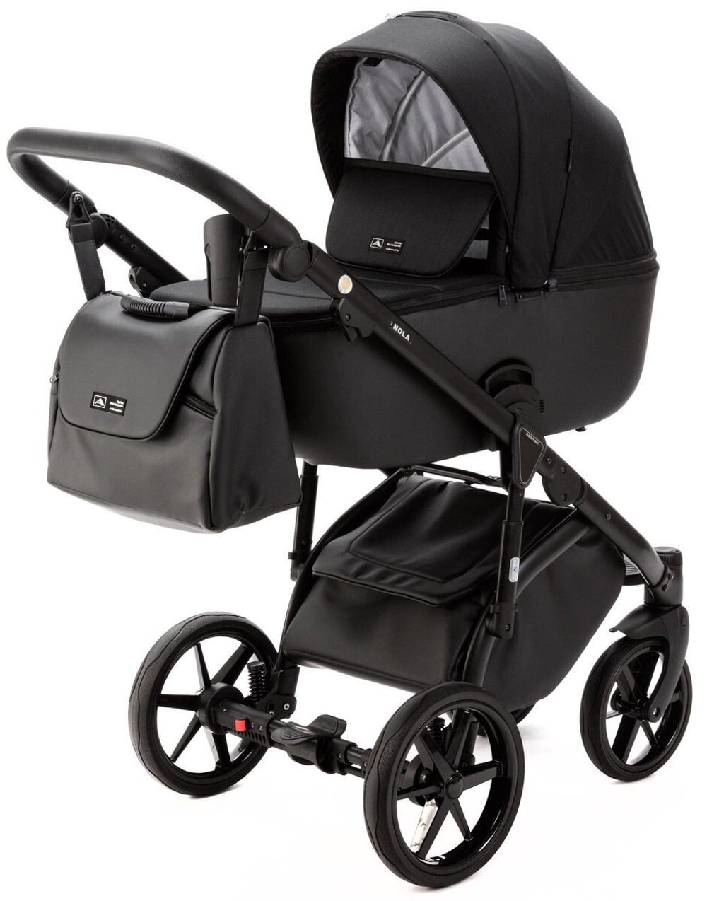 Детская коляска Adamex Nola 3 в 1 N-PS1 TIP (ЧЕРН.+ ЧЕРН.КОЖА)