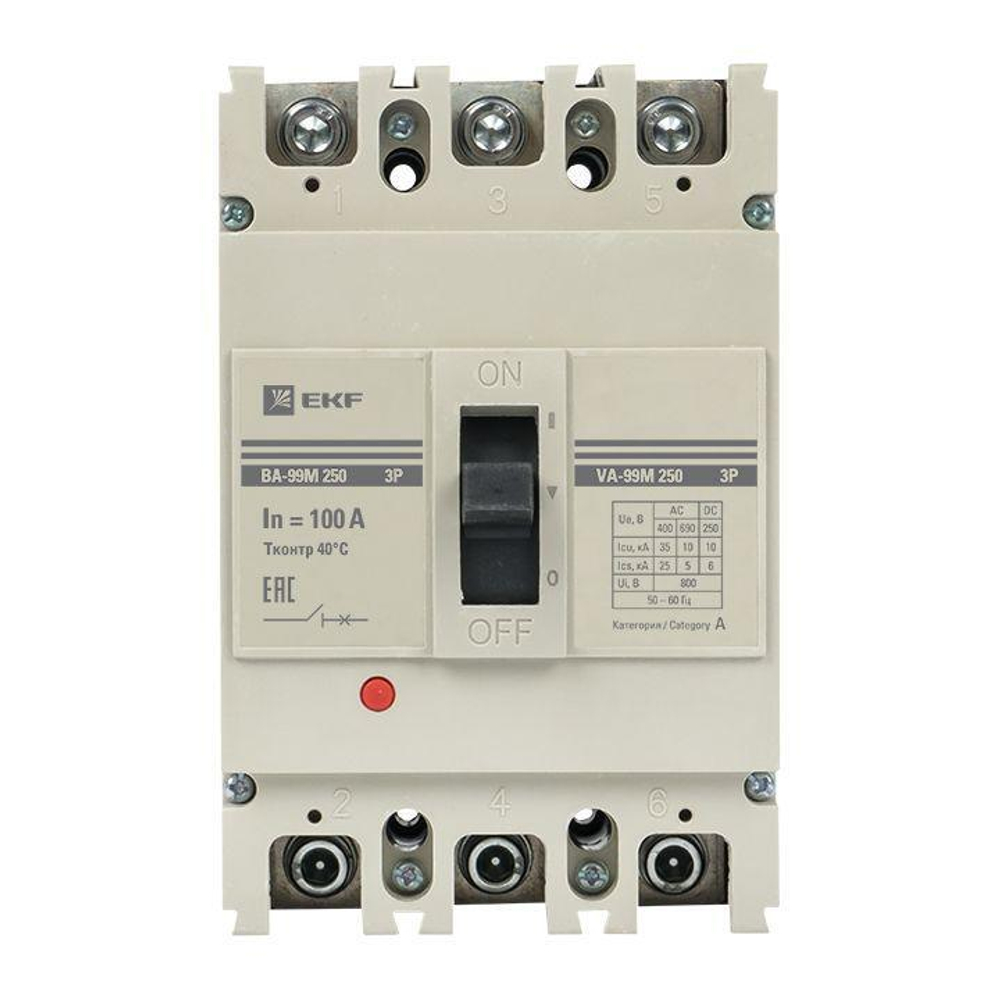 Выключатель автоматический 3п 250/100А 35кА ВА-99М PROxima EKF mccb99-250-100m