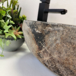 Каменная раковина из речного камня RS-63870 (52*46*16) 0123
