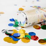 Пневмохлопушка (12/30 см), С Днем Рождения, Круги фольга, Ассорти, 1 шт.