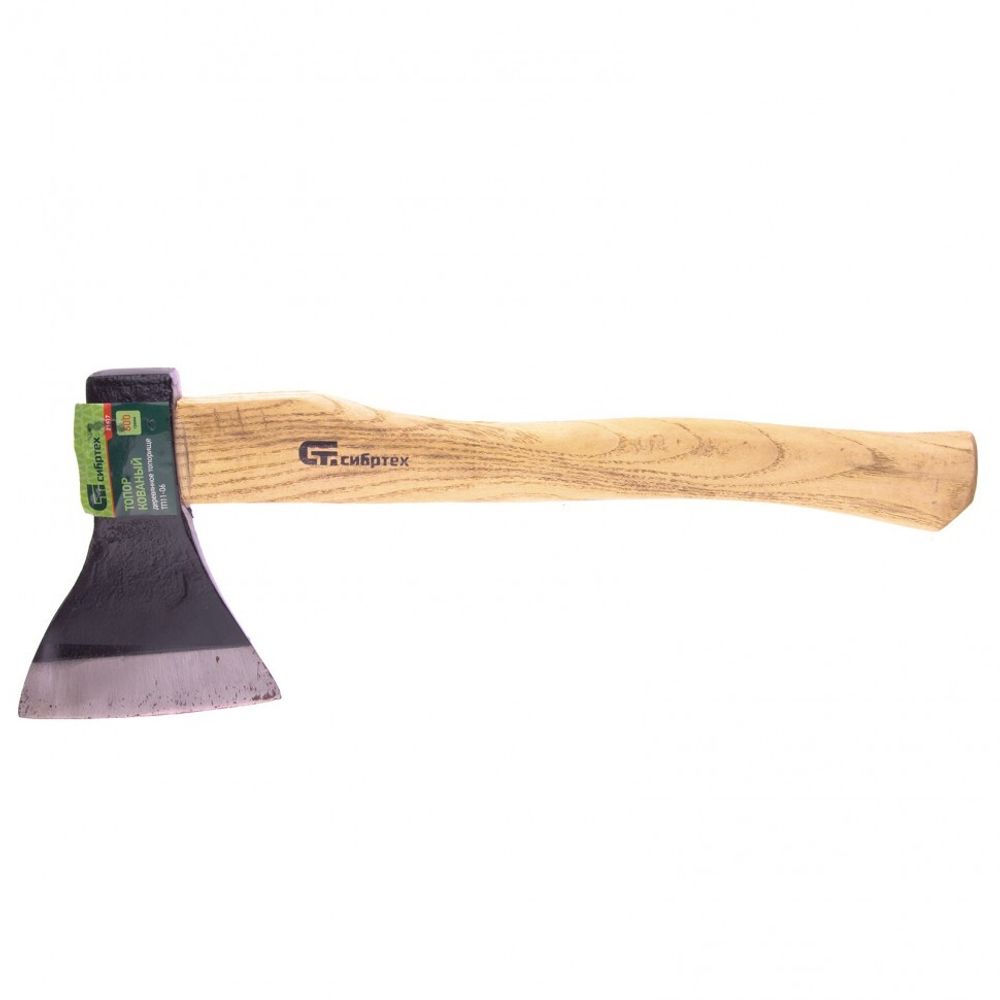 21617 Топор кованый, 600 г, в сборе, деревянное топорище Сибртех ТП11-06