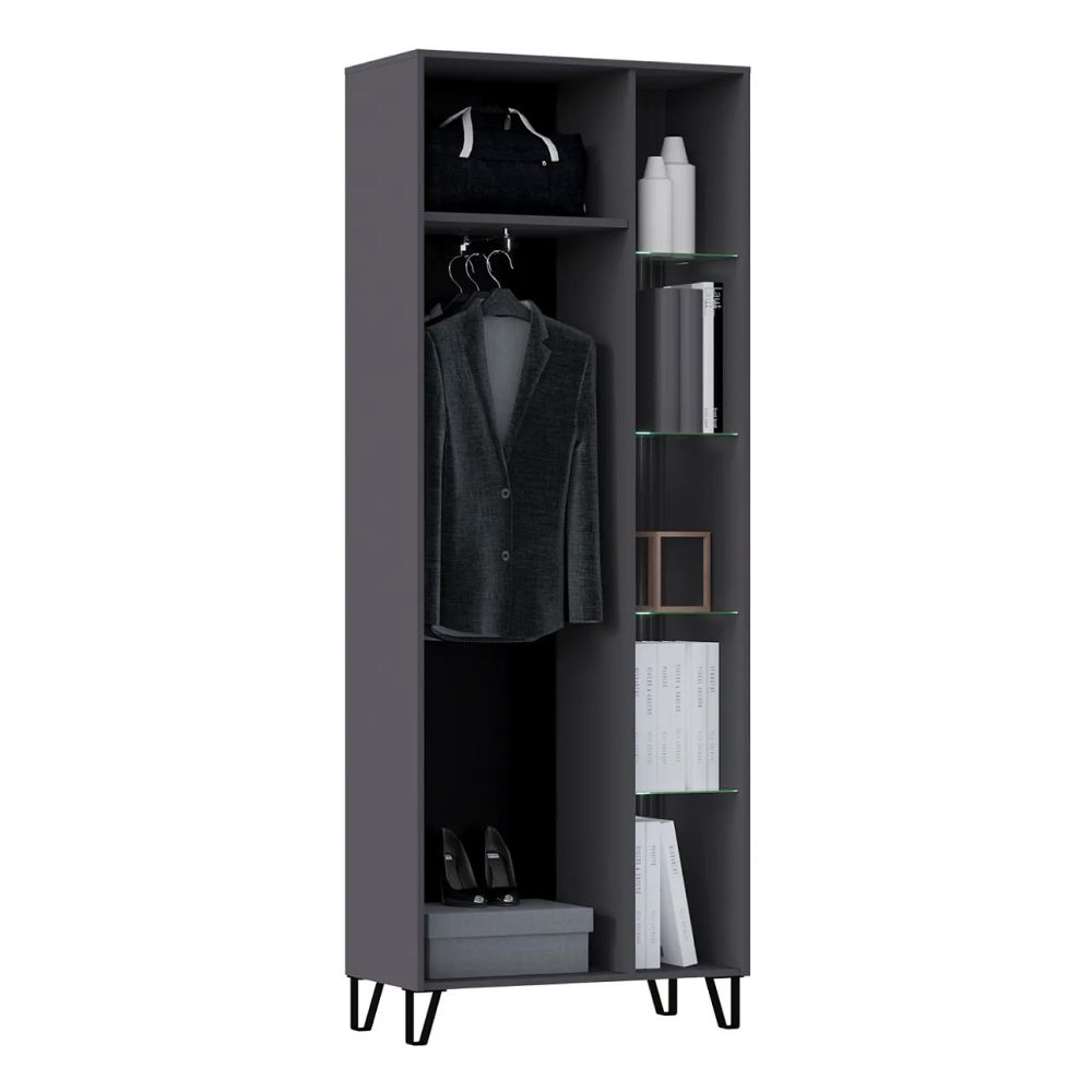 Шкаф "Оливия" (графит/графит глянец), МФ Миф, г. Пенза