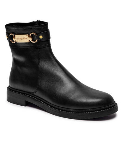 Кожаные ботильоны See By Chlo\u00e9 - черный(SB43034A 20012)