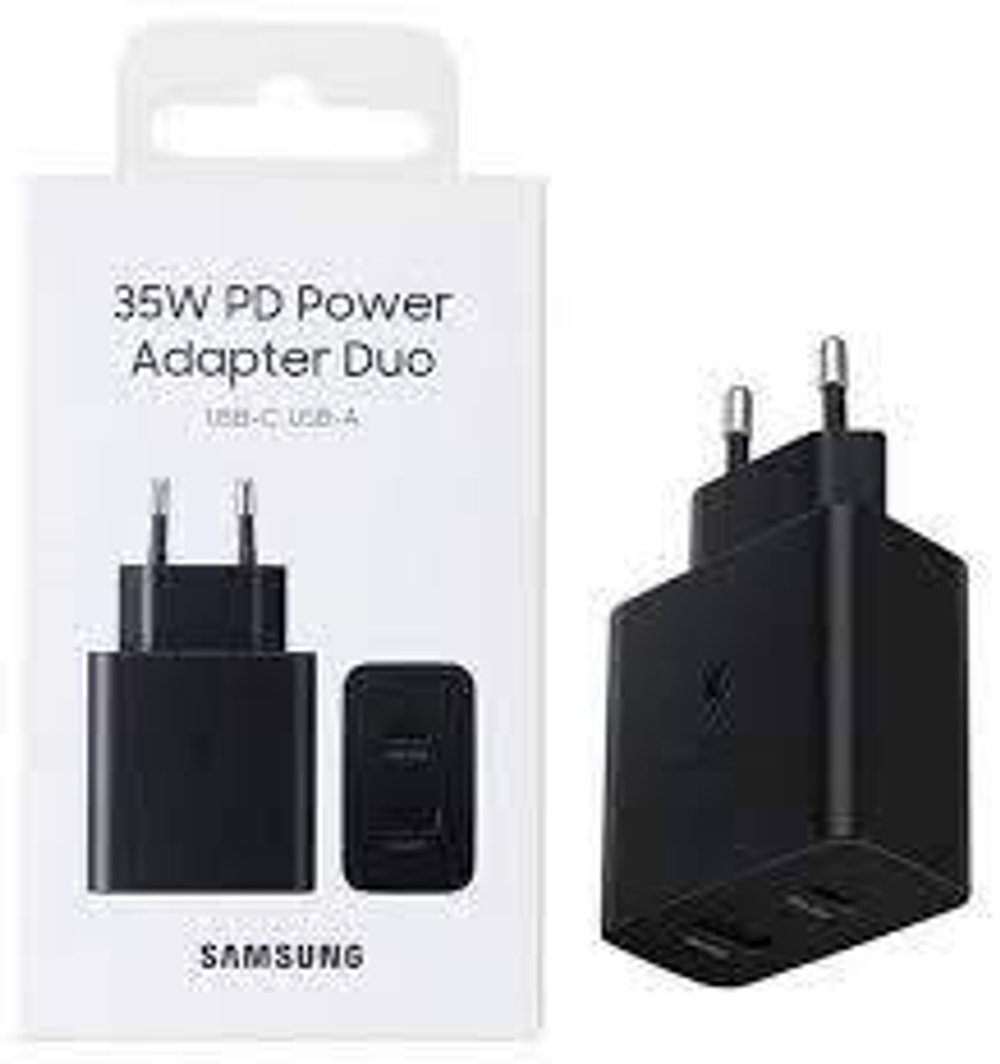 СЗУ Samsung EP-TA220 двухпортовое без кабеля PD 35Вт, черный (EP-TA220NBEGRU)