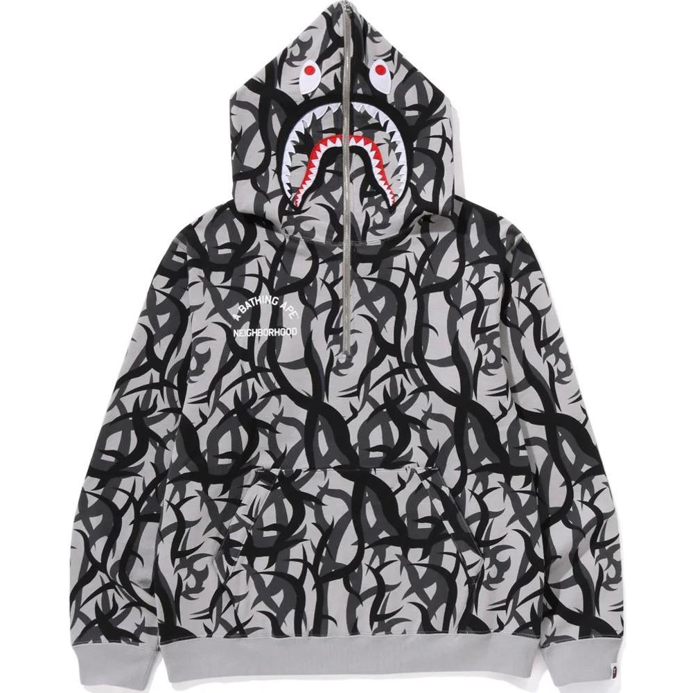 A Bathing Ape Trial Camo Two Face Half Zip Pullover Худи