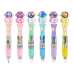 Ручка шариковая, автоматическая, 4в1, Basir, 4-рех цветная, светящаяся, серия "Космонавт", с фигуркой на корпусе, 36 шт