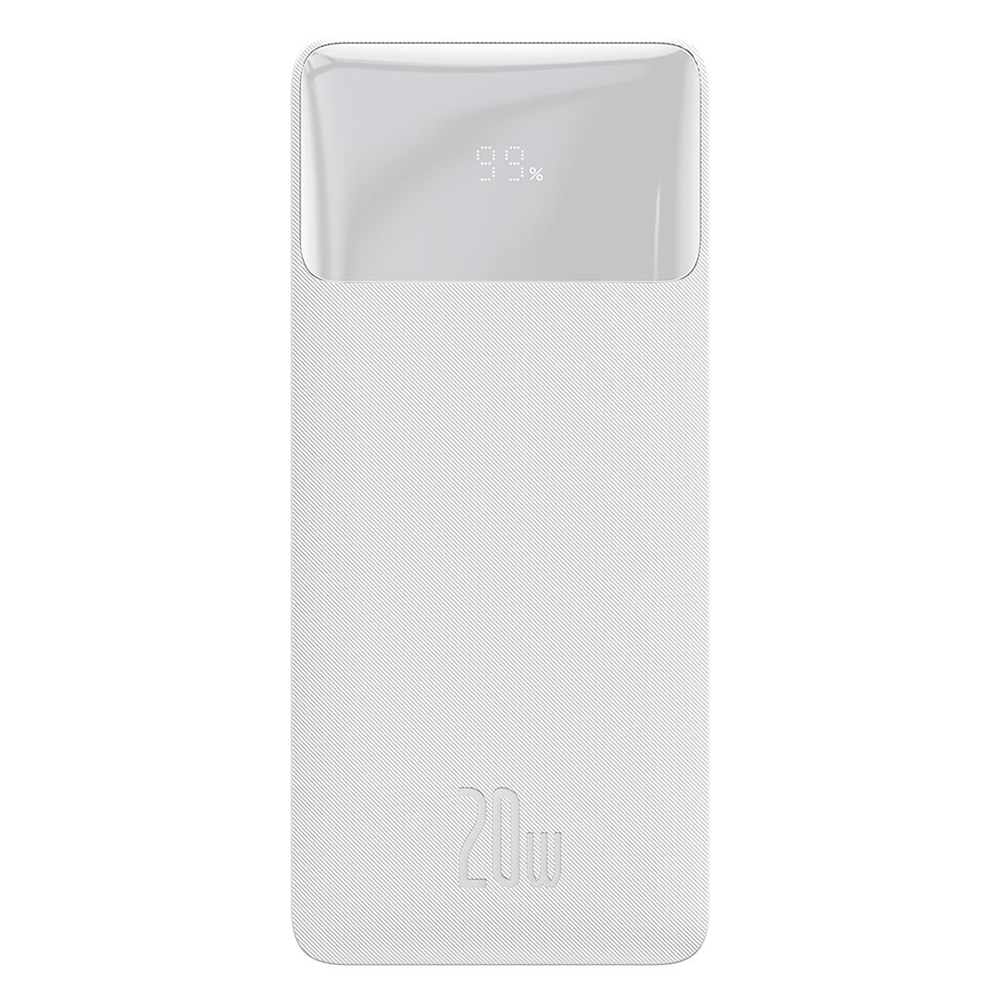 Внешний аккумулятор Baseus Bipow Digital Display Power Bank C+2U 20000mAh 20W - White
