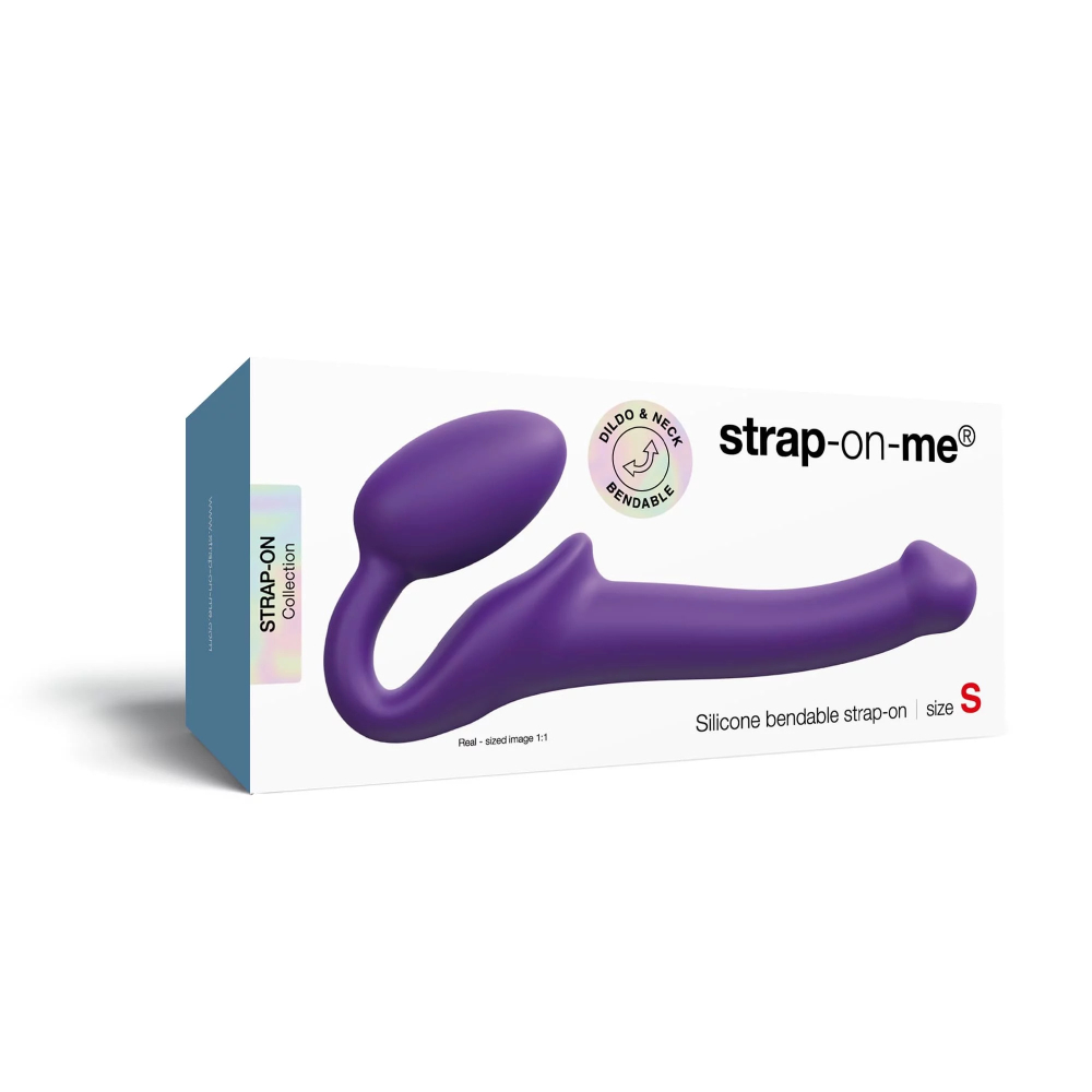 Гибкий страпон Strap-on-me Semi-Realiste, фиолетовый, S