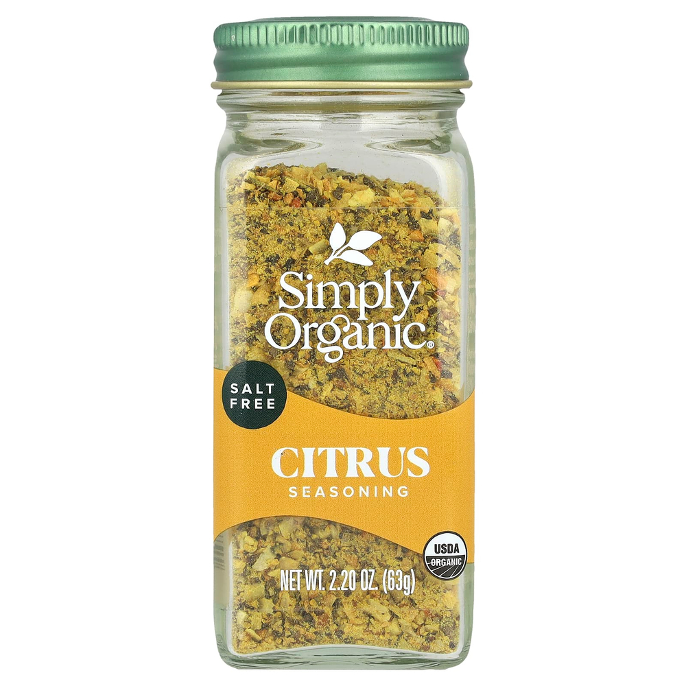 Simply Organic, цитрусовая приправа, без соли, 63 г (2,20 унции)