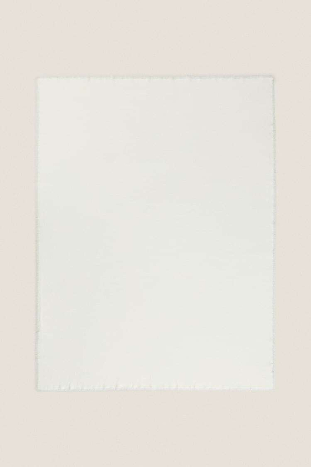 ZARA HOME ХЛОПКОВОЕ ОДЕЯЛО,  ЖЕЛТОВАТО-БЕЛЫЙ