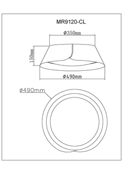 Потолочный светодиодный светильник с пультом MyFar Cordelia MR9120-CL