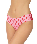 Трусики-танга Tanga Beso с принтом в виде губ (Размер: S) (Цвет: розовый с красным)