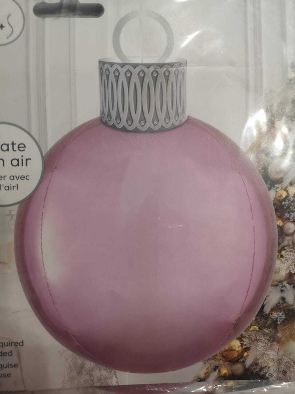 Новогодний шар Розовый (под воздух) 