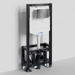 Инсталляция для унитаза WasserKraft Dill 61TLT.010.ME.PB02 с черной глянцевой кнопкой