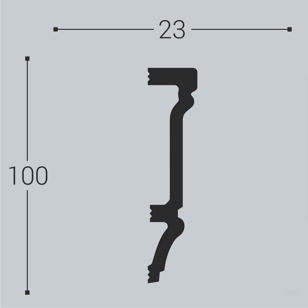 bello deco Молдинг XPS М 13 (100x23) 00-00104203
