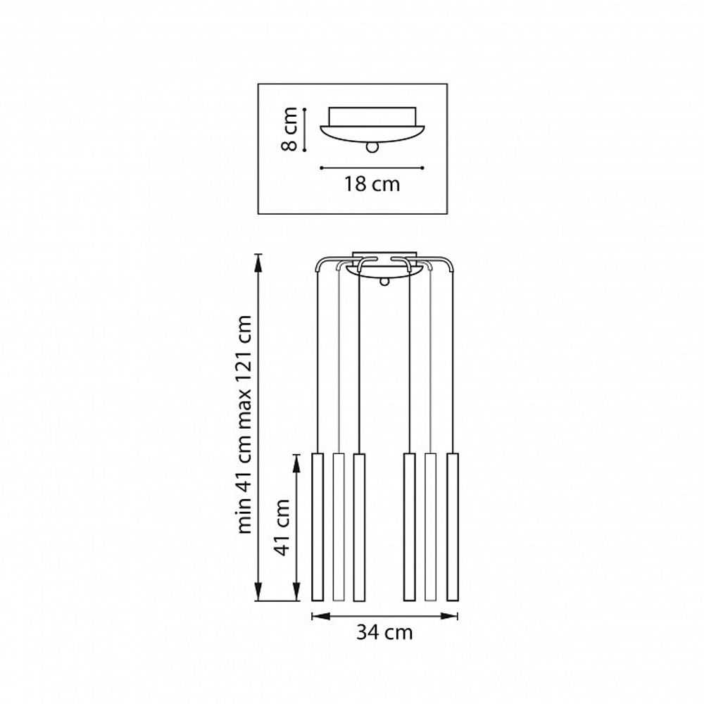 Подвесная люстра Lightstar Tubo L8T747233