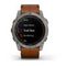 Умные часы Garmin Fenix 7X Sapphire Solar титановый черный с коричневым кожаным ремешком