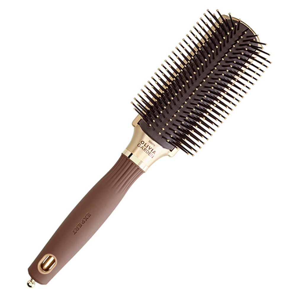 Щетка 9 рядов EXPERT STYLE CONTROL Nylon Bristles Gold&Brown Коричневый (08216) - 2