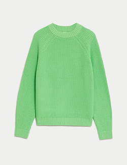 M&S ДЖЕМПЕР ИЗ СМЕСОВОЙ ШЕРСТИ, ЛАЙМОВЫЙ