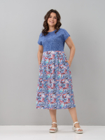 Платье П-026/джинса-надписибирюзовые