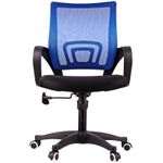 Кресло оператора OfficeSpace SP-M96, ткань, спинка сетка синяя/сиденье TW черная, механизм качания