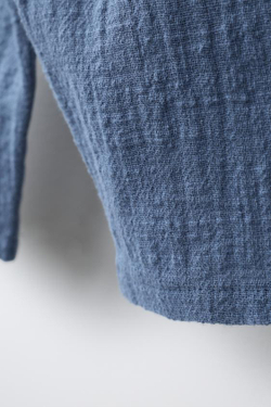 ZARA БРЮКИ КОМБИНИРОВАННОЙ ТЕКСТУРЫ, СИНИЙ