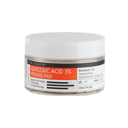 Derma Factory Пилинг-пэды для лица с 5% гликолевой кислотой - АНА glycolic acid 5% peeling pad, 40шт