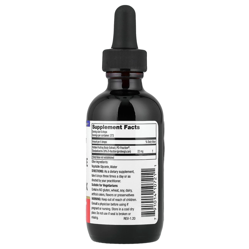 Mushroom Wisdom, D-фракция гриба-барана, про 4X, 60 мл (22 мг в 1 порции)