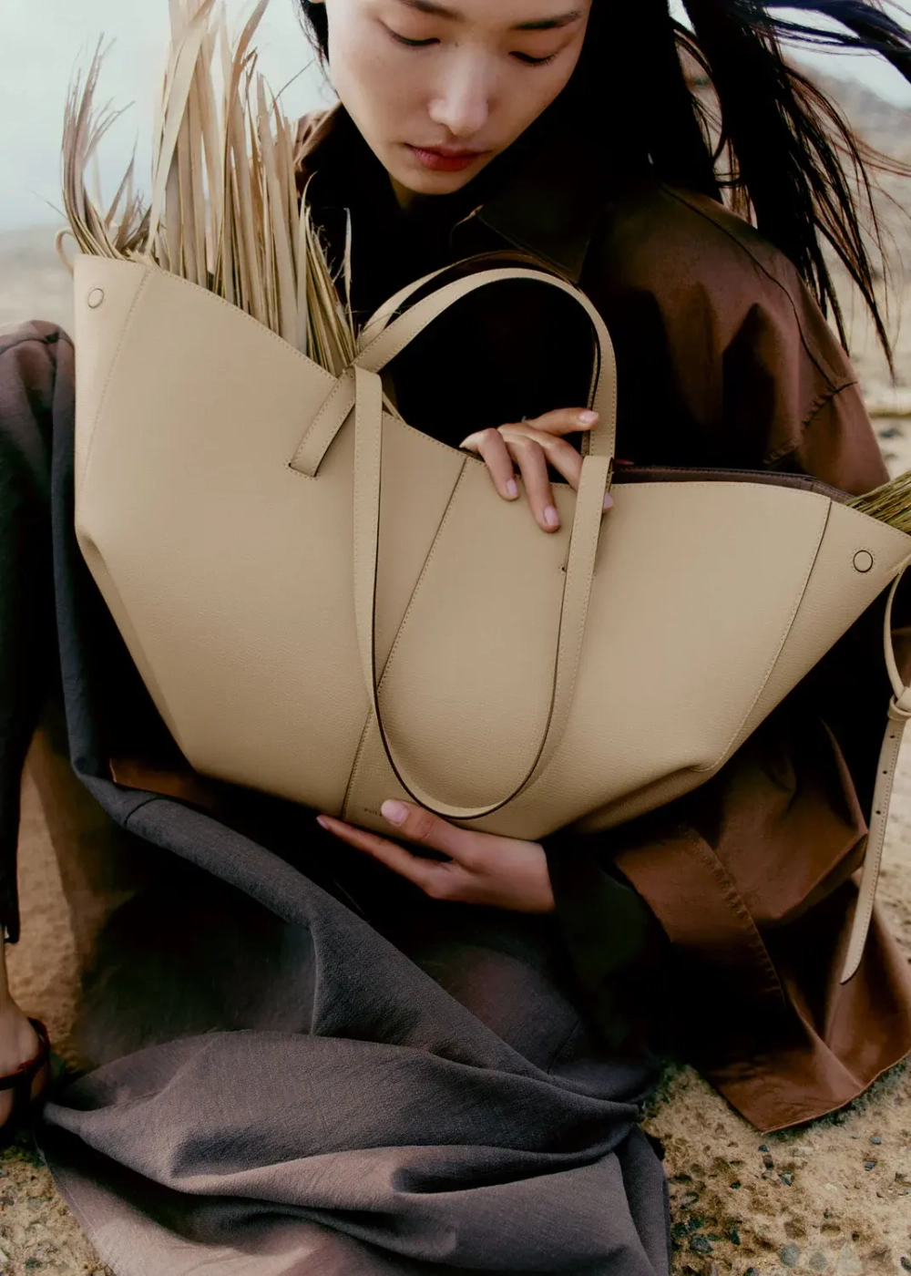 POLENE СУМКА CYME, СВЕТЛО-БЕЖЕВЫЙ