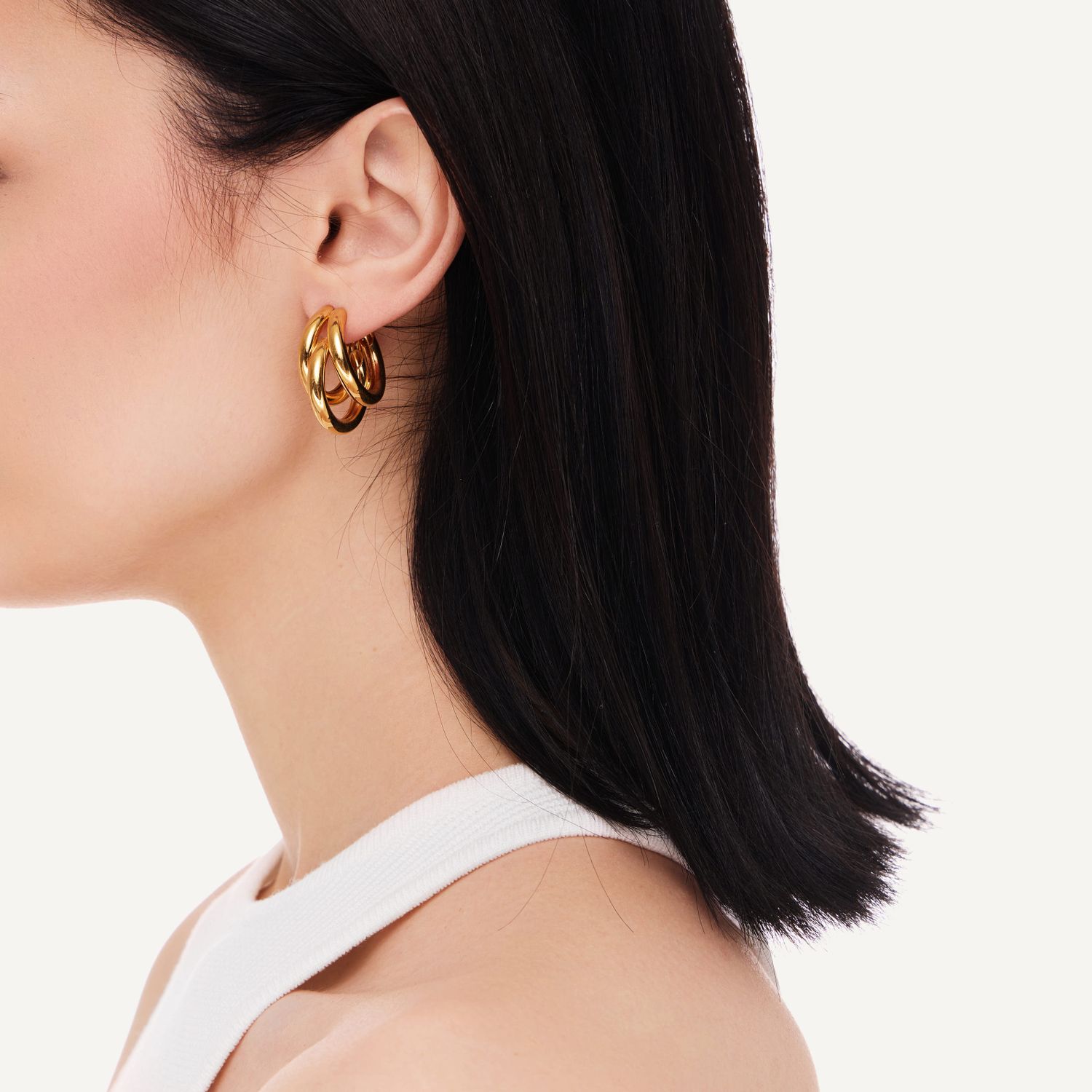 Серьги Threefold Earrings – Gold
