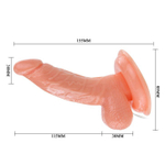 Вибромассажер-реалистик Baile BW-008081 на присоске, 15,5 см