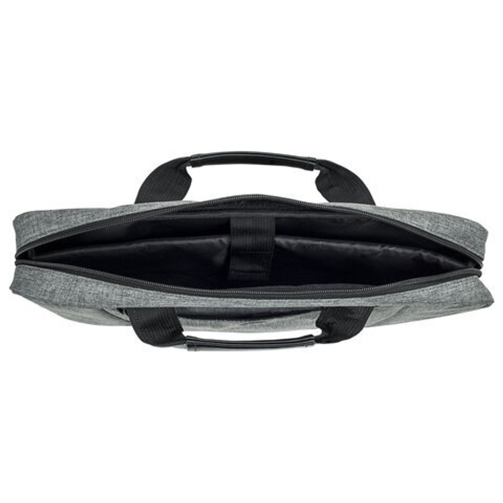 Сумка портфель BRAUBERG OFFICE с отделением для ноутбука 17,3", светло-серый меланж, 34х44х6 см, 272613