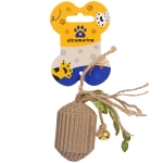 Игрушка - когтеточка «ЦапЦап», валик с бубенчиком, цвет коричневый, 12*5,3*3,8см