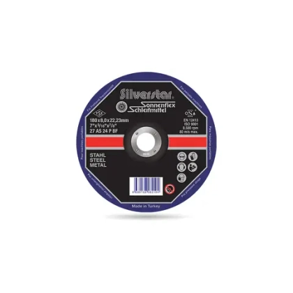 Абразивный шлифовальный диск Silverstar 180x6,0x22,23 AS24PBF F27 SiS STEEL Sonnenflex 00112