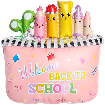 Шар Фигура (26''/66 см) "Школьный пенал" Розовый