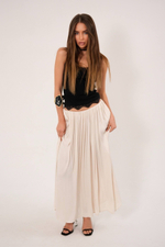 Юбка из модала со складками в миди длине