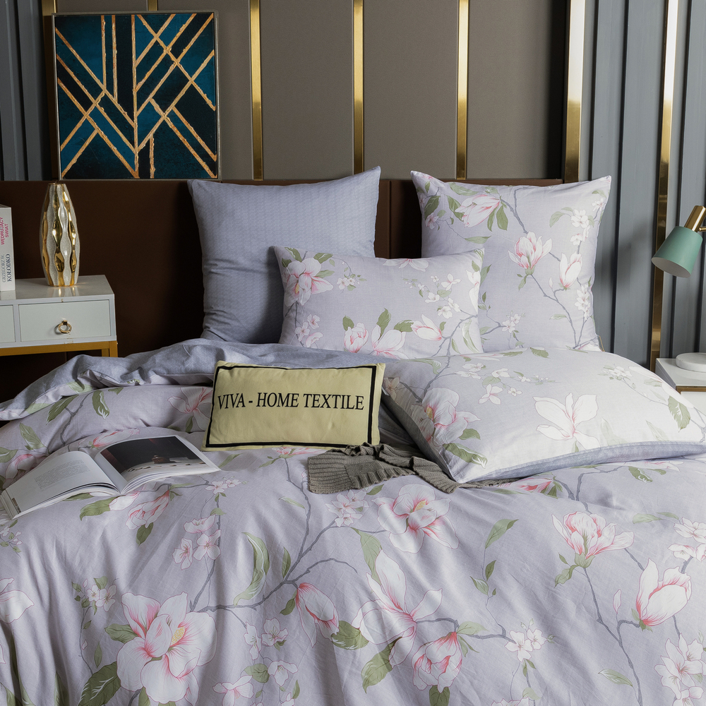 Комплект постельного белья Делюкс Сатин 100% хлопок на резинке LR436