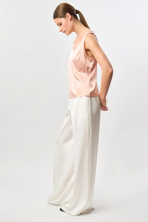 Топ без рукавов из шелка