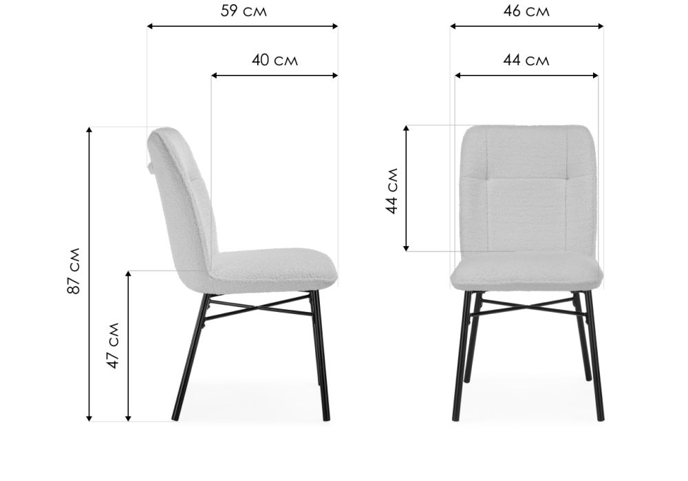 Стул на металлокаркасе Denis oliva / black