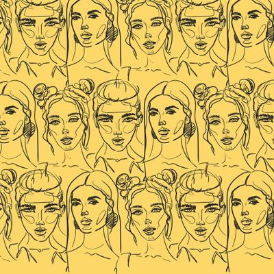 Fashion line pattern yellow