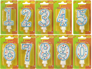 ПатиБум Свечидля торта Цифры-9 Красное конфетти