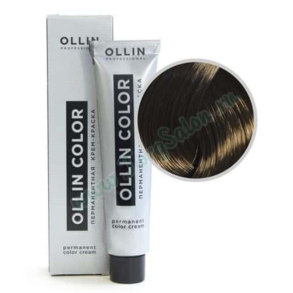 Крем краска для волос перманентная Ollin Color «Темно-русый» 6/0
