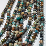 53065 Хризоколла шар граненый 5мм, нить 19см